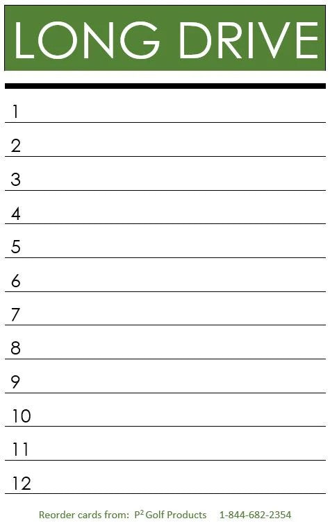 Longest Drive Replacement Cards
